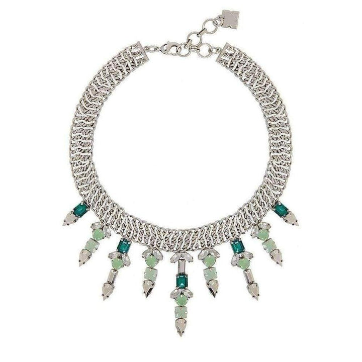 BCBGMAXAZRIA-Blue Stone Drop Necklace - Runway Catalog