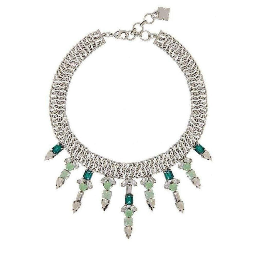 BCBGMAXAZRIA-Blue Stone Drop Necklace - Runway Catalog