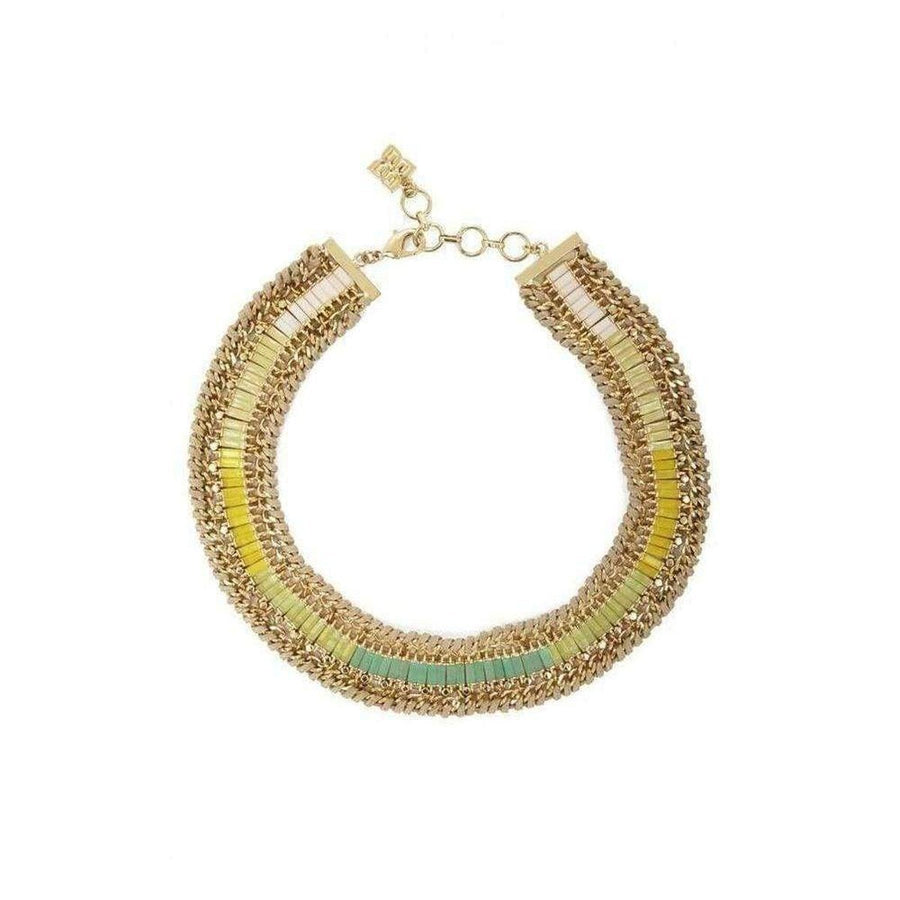 BCBGMAXAZRIA-Braided Baguette Stone Necklace - Runway Catalog