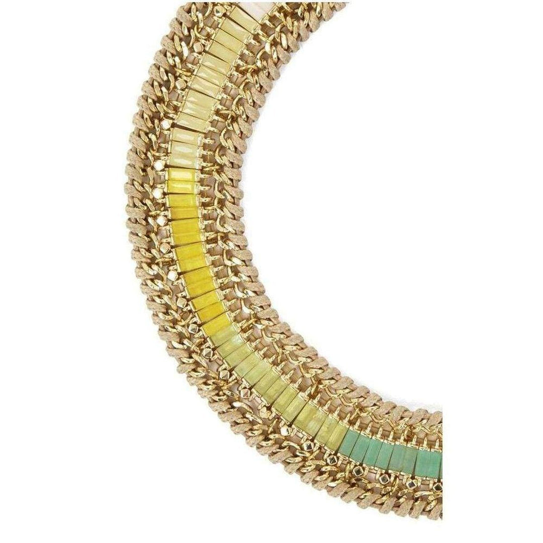 Braided Baguette Stone Necklace
