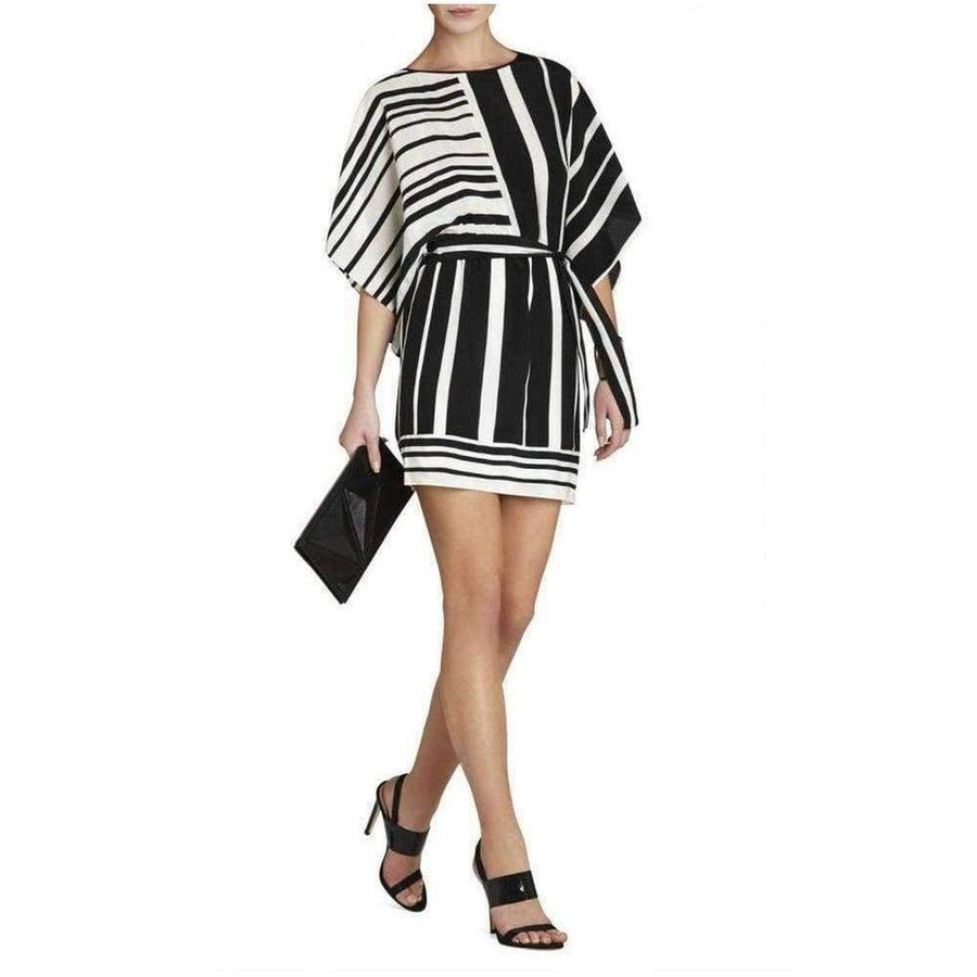 BCBGMAXAZRIA-Bre Printed Kimono Silk Dress - Runway Catalog