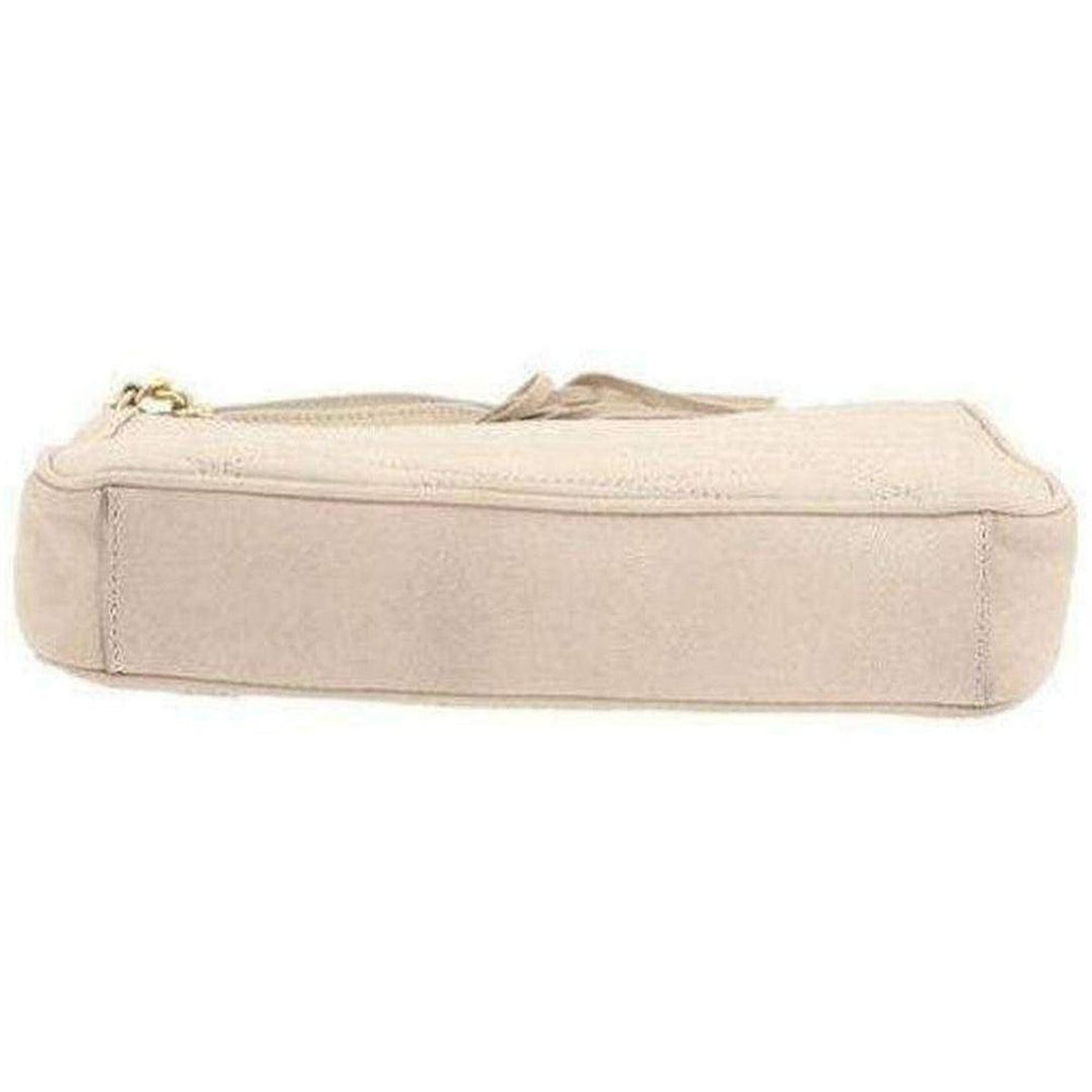 Bridget Beige Quilted Faux Leather Shoulder Bag
