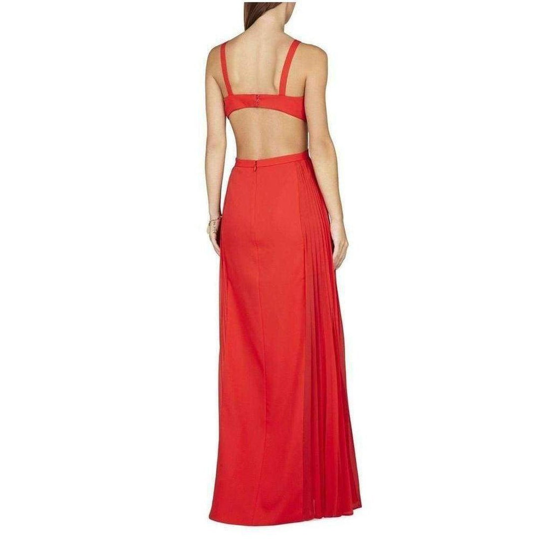 Brielle Sleeveless Side-Pleated Gown