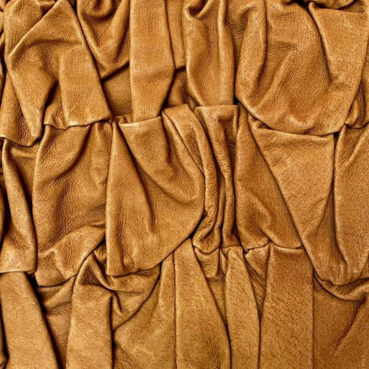 Leather Ruched Details Tote Bag