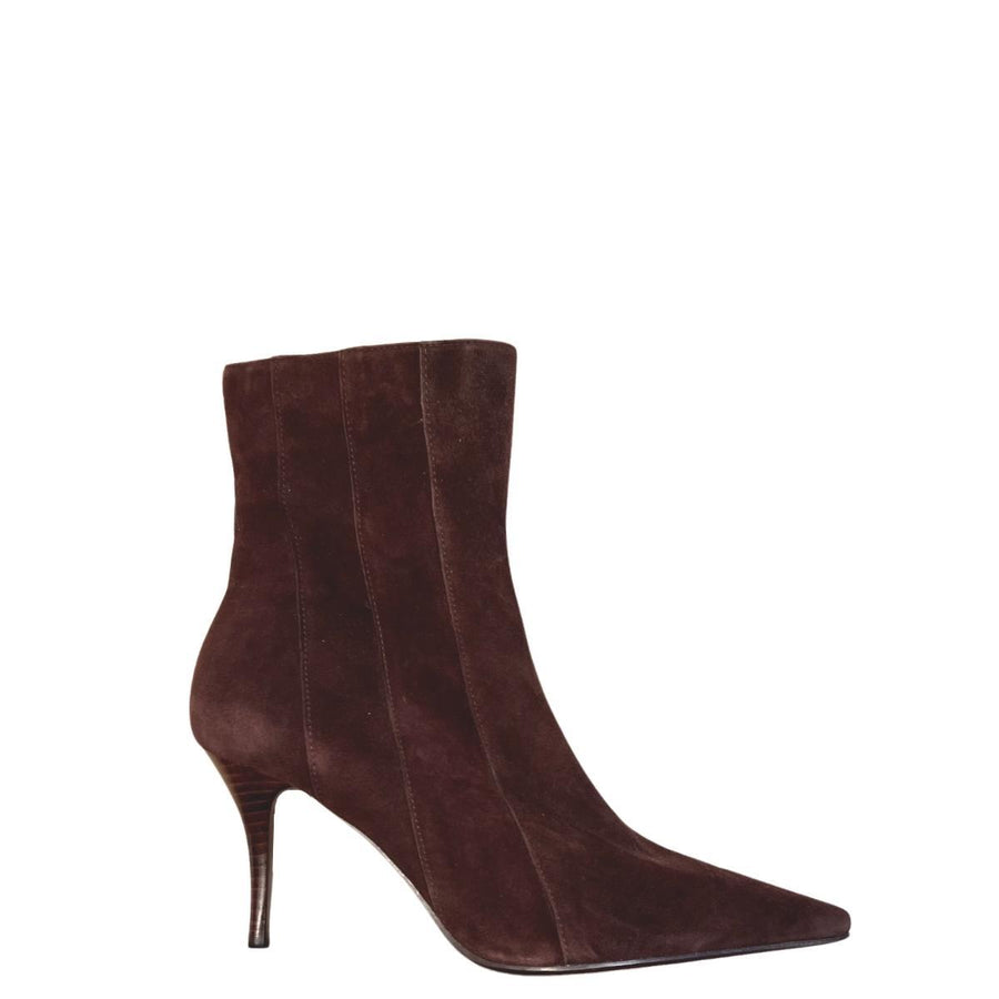 BCBGMAXAZRIA-Brown Suede Ankle Boots - Runway Catalog