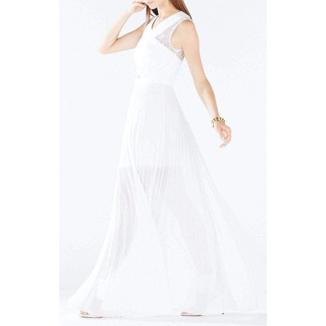 Caia White Crisscross Sleeveless Gown