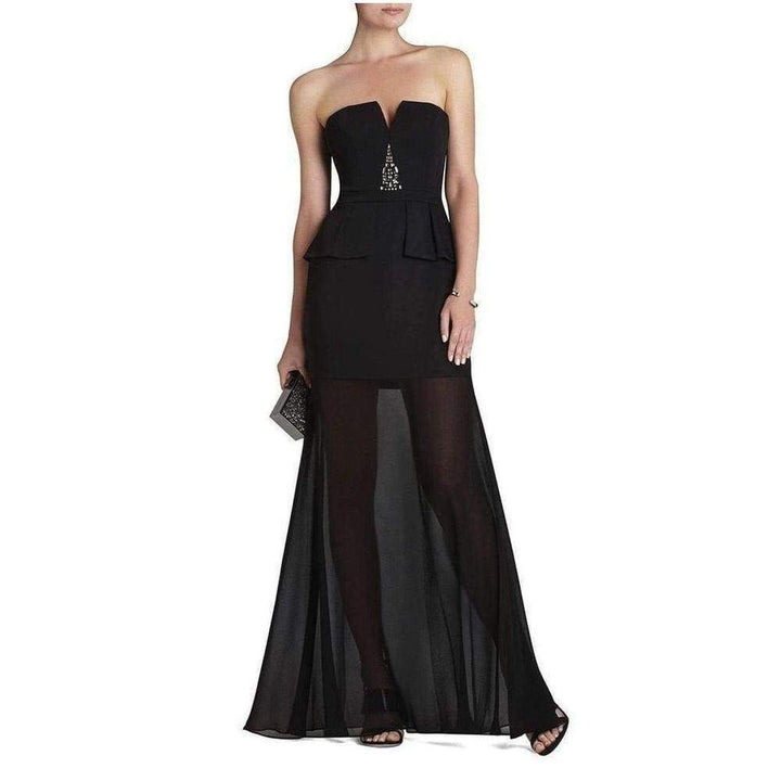Caitlyn Strapless Embellished Bodice Dress