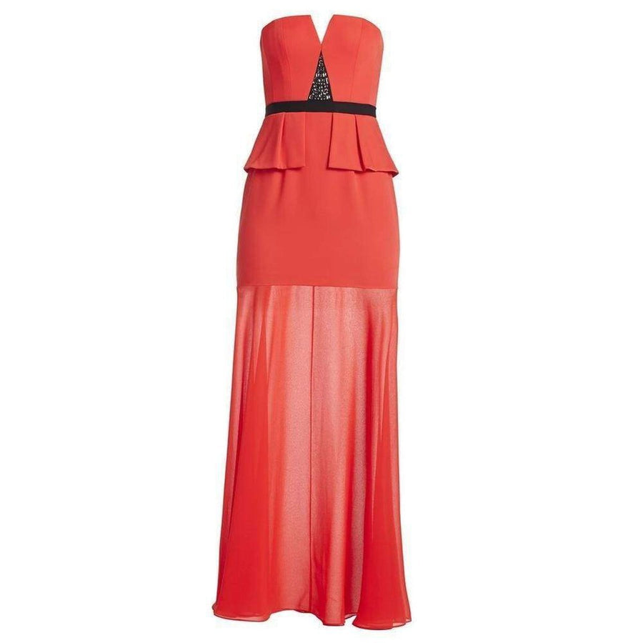 BCBGMAXAZRIA-Caitlyn Strapless Embellished-Bodice Gown, Poppy - Runway Catalog