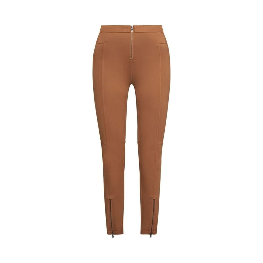 BCBGMAXAZRIA-Camel Christopher Zippered Moto Legging - Runway Catalog