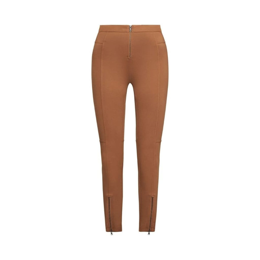 BCBGMAXAZRIA-Camel Christopher Zippered Moto Legging - Runway Catalog