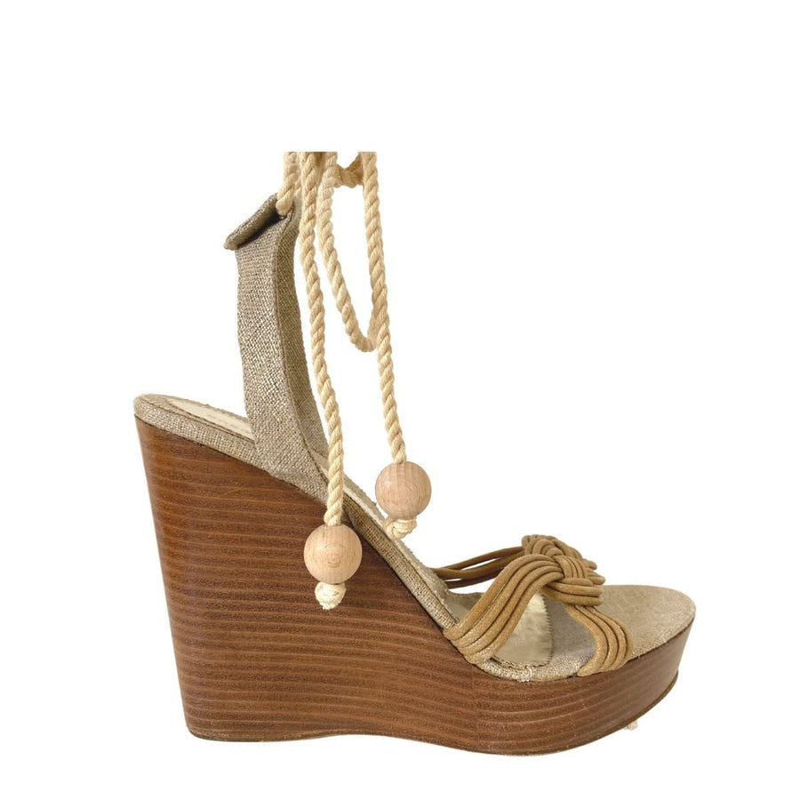 BCBGMAXAZRIA-Canvas Wedge Sandal - Runway Catalog