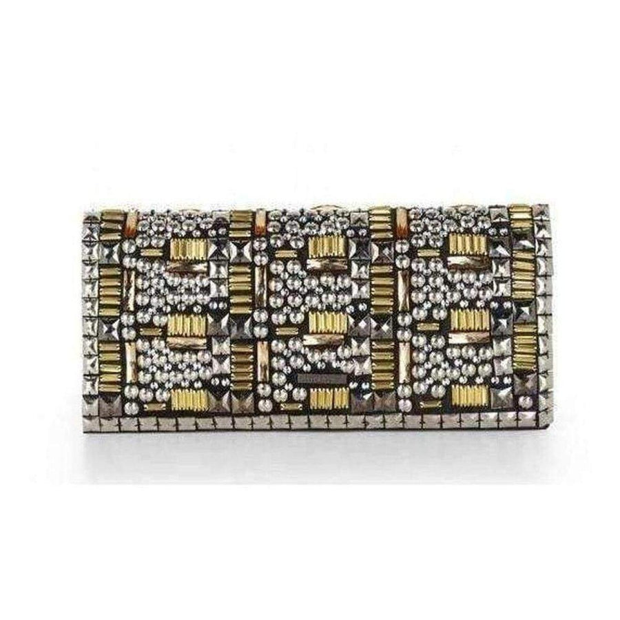 BCBGMAXAZRIA-Carina Studded Foldover Clutch - Runway Catalog