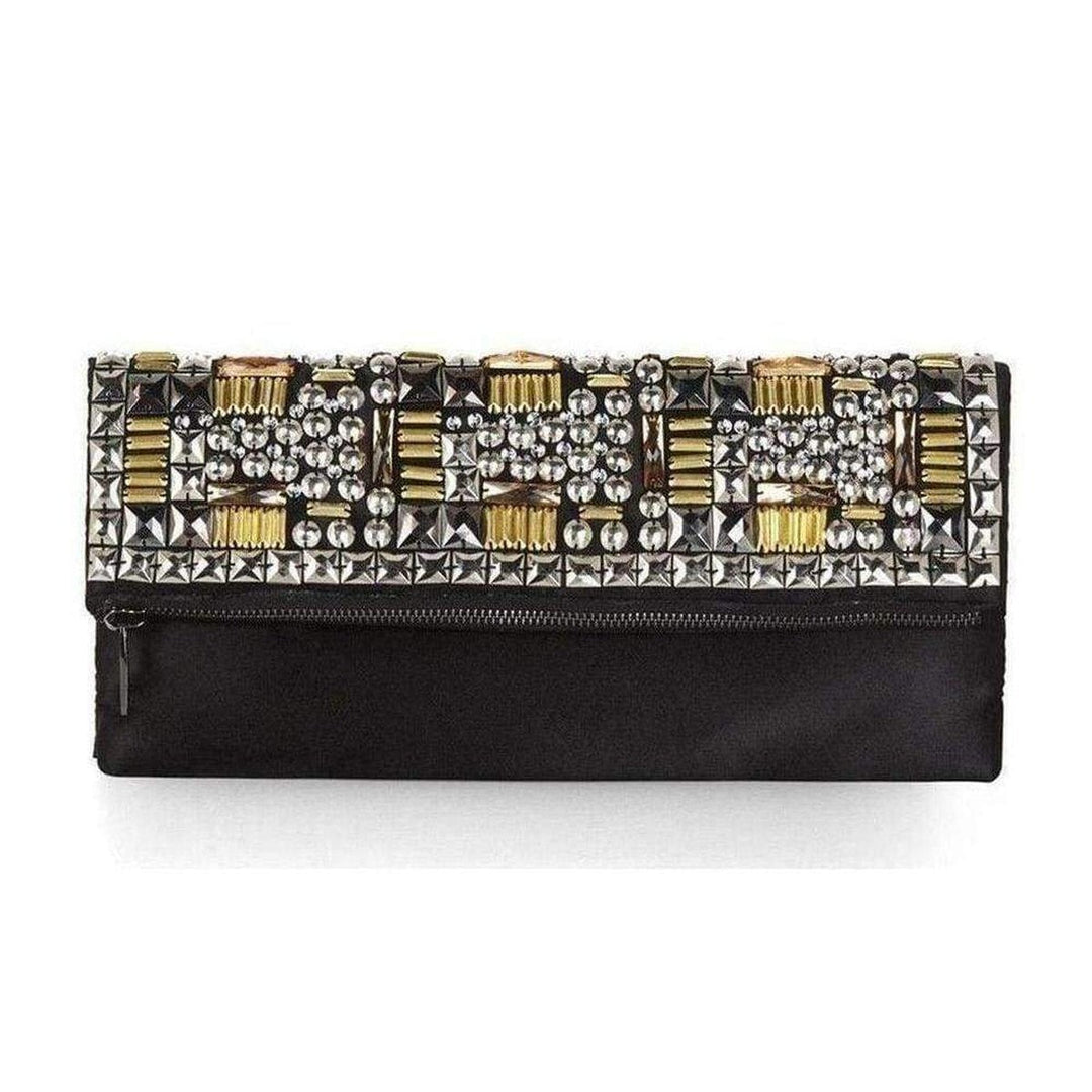 Carina Studded Foldover Clutch
