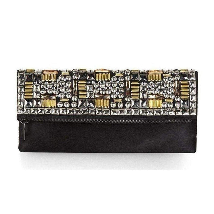Carina Studded Foldover Clutch