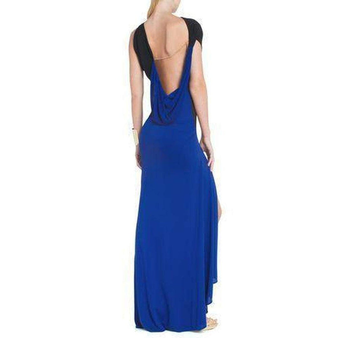 Carine Asymmetrical Draped Evening Gown