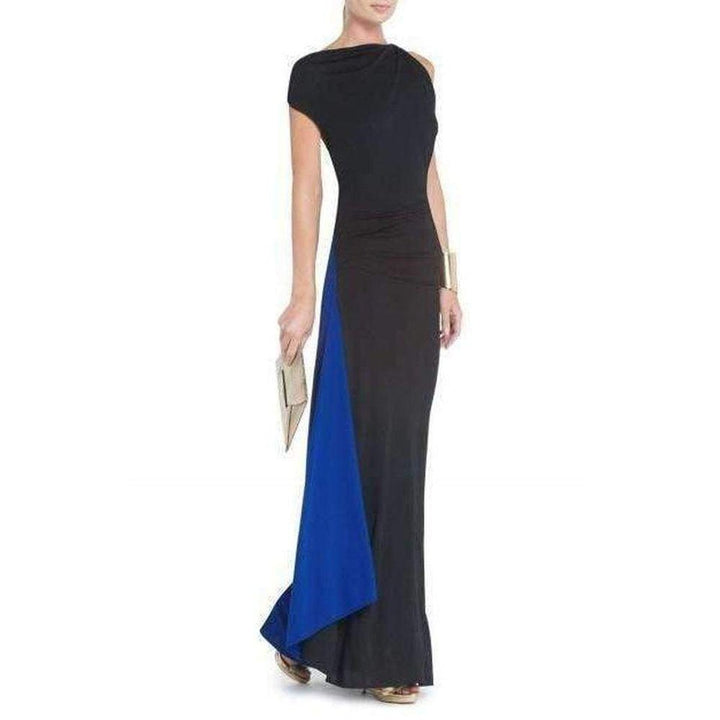BCBGMAXAZRIA-Carine Asymmetrical Draped Evening Gown - Runway Catalog