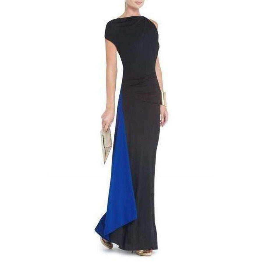 BCBGMAXAZRIA-Carine Asymmetrical Draped Evening Gown - Runway Catalog