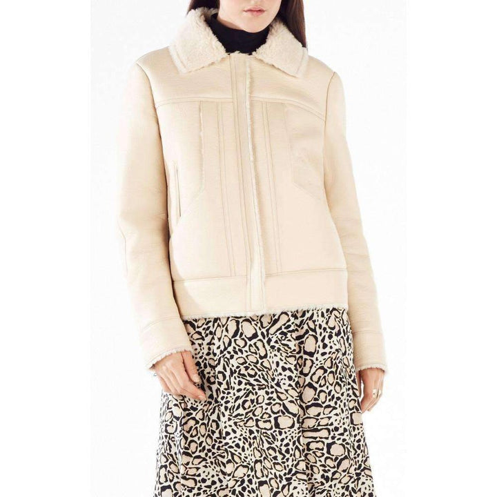 Carlton Faux Leather Aviator Jacket
