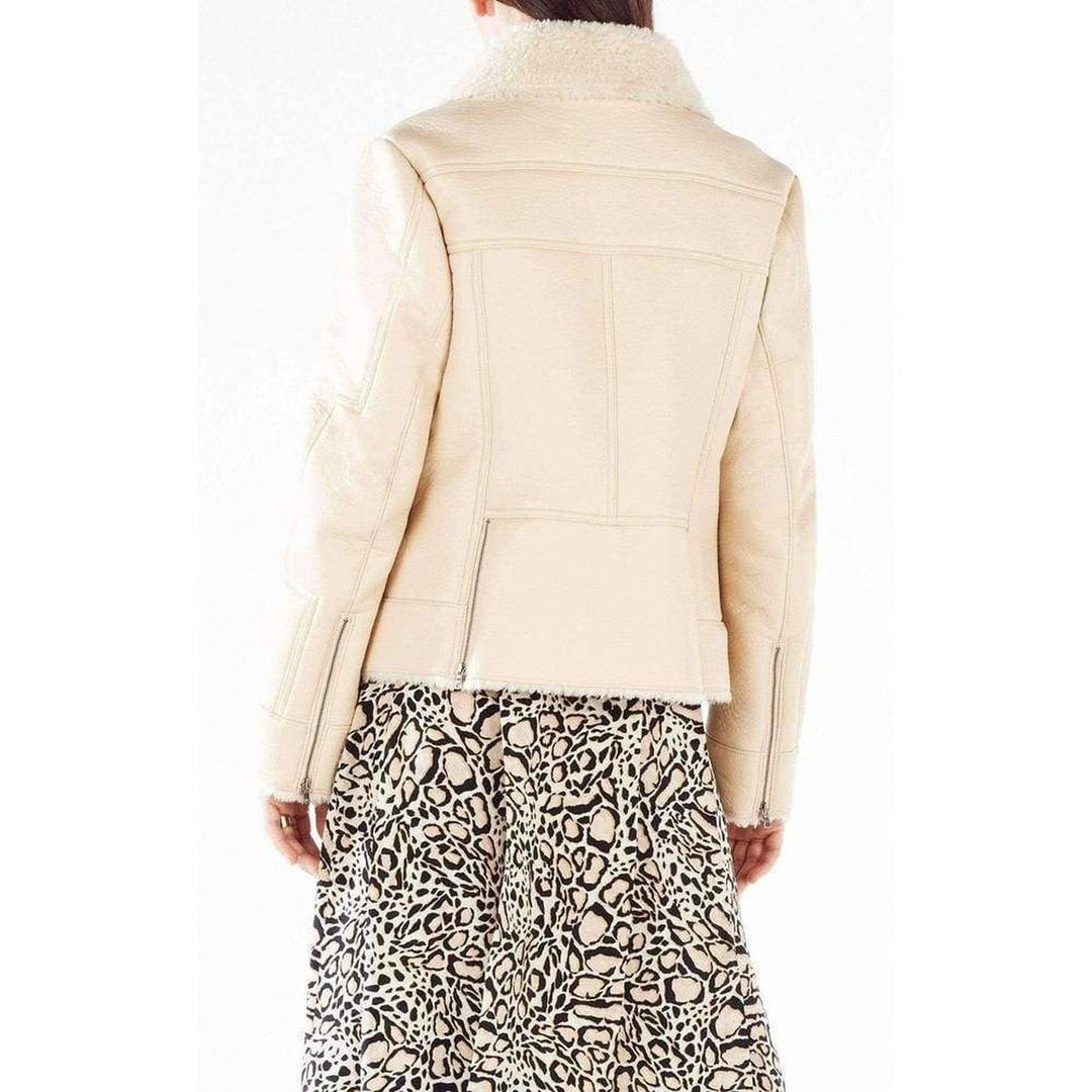 Carlton Faux Leather Aviator Jacket