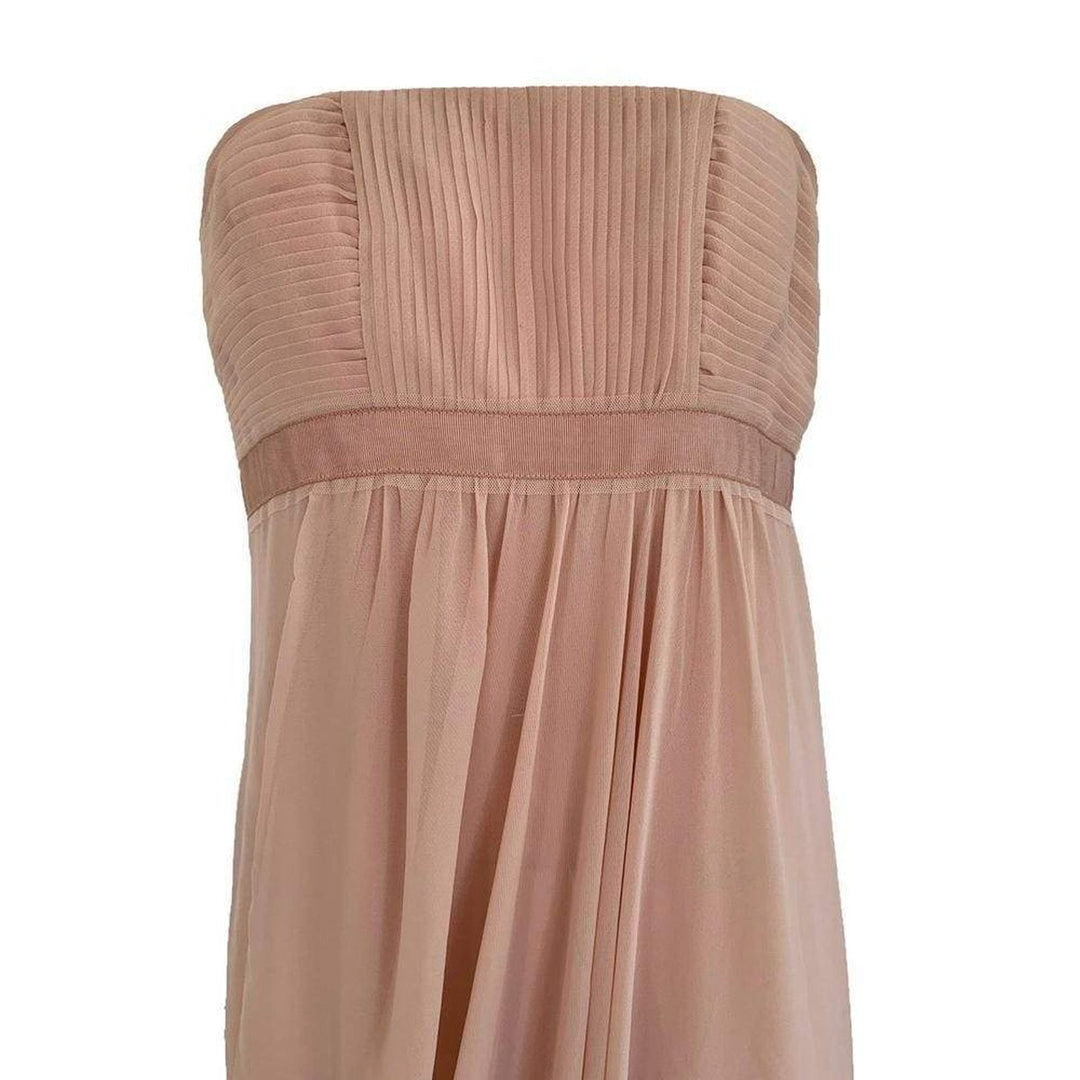 Cascade Bare Pink Strapless Gown