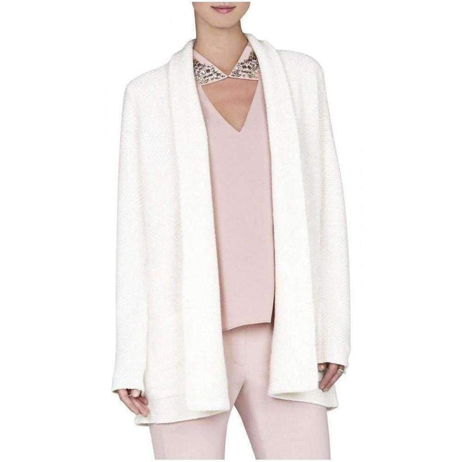 BCBGMAXAZRIA-Cashmere Ginata Shawl Collar Patch Pocket Cardigan - Runway Catalog