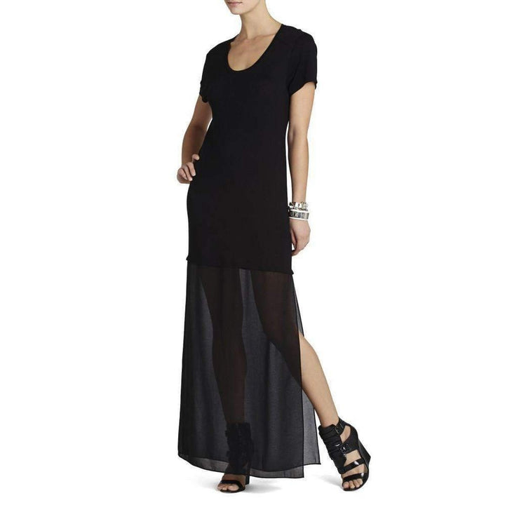 BCBGMAXAZRIA-Cassia Short Sleeve Maxi Dress - Runway Catalog