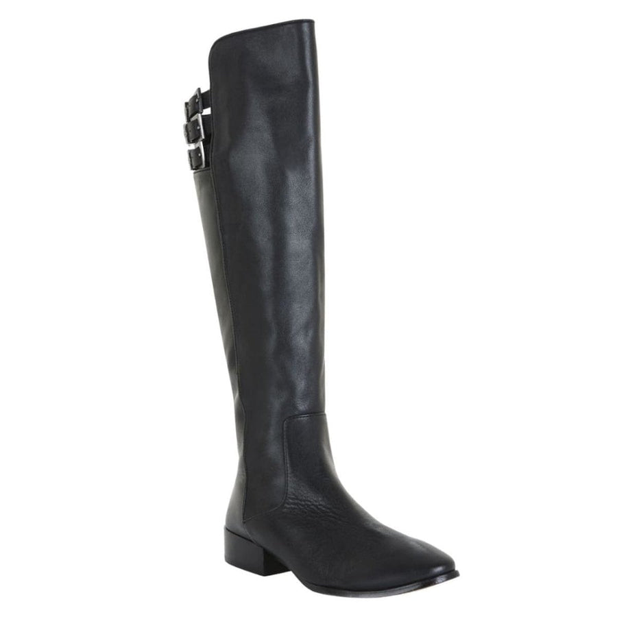 BCBGMAXAZRIA-Central Black Leather Riding Boots - Runway Catalog