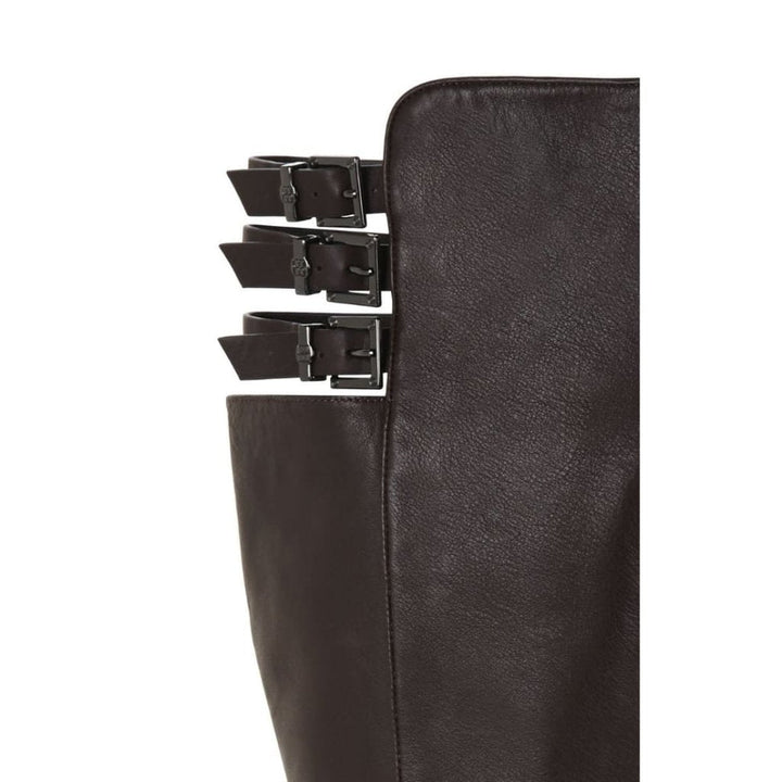 Central Brown Leather Riding Boots