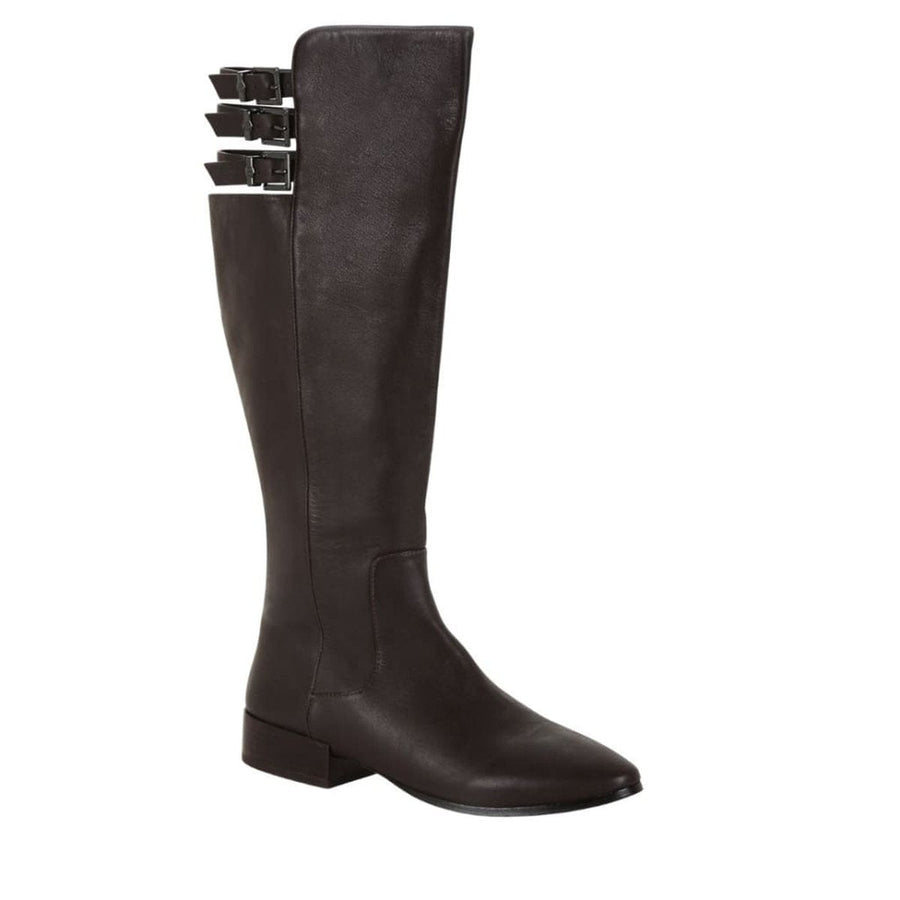 BCBGMAXAZRIA-Central Brown Leather Riding Boots - Runway Catalog