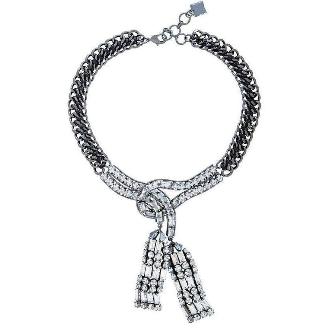 BCBGMAXAZRIA-Chain Stone Necklace - Runway Catalog
