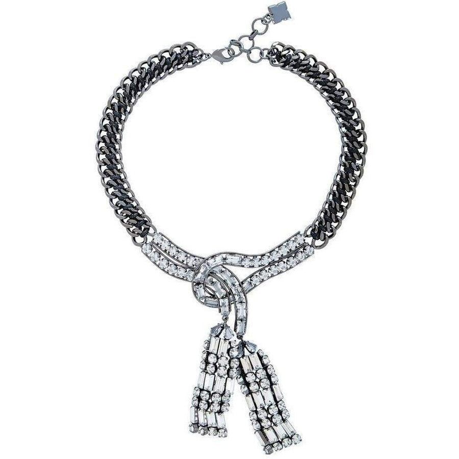 BCBGMAXAZRIA-Chain Stone Necklace - Runway Catalog