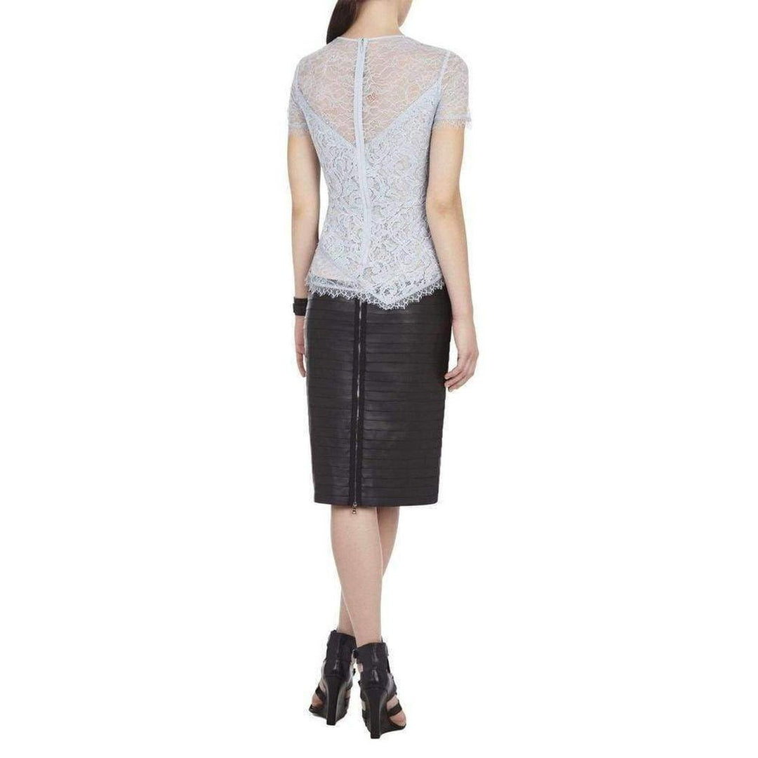 Cindee Sheer Short Sleeve Peplum Top
