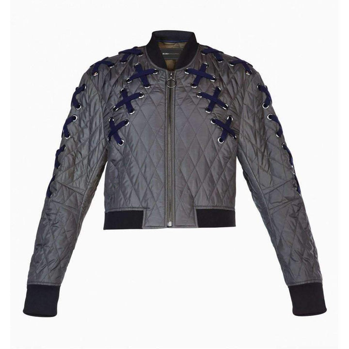 BCBGMAXAZRIA-Colin Lace up Bomber Jacket - Runway Catalog