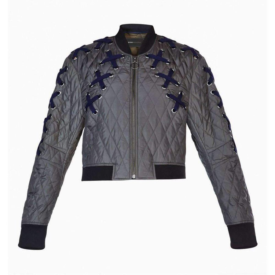 BCBGMAXAZRIA-Colin Lace up Bomber Jacket - Runway Catalog