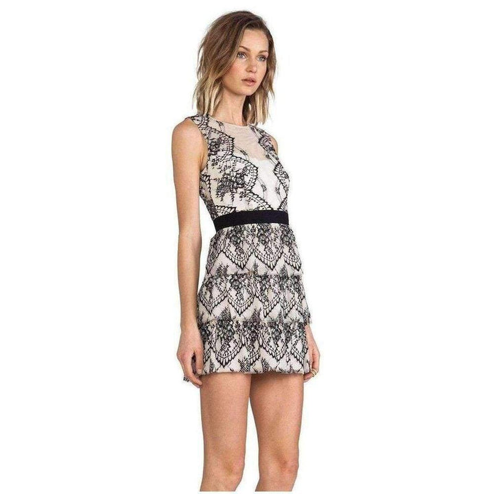 Sleeveless Scalloped Lace Dress