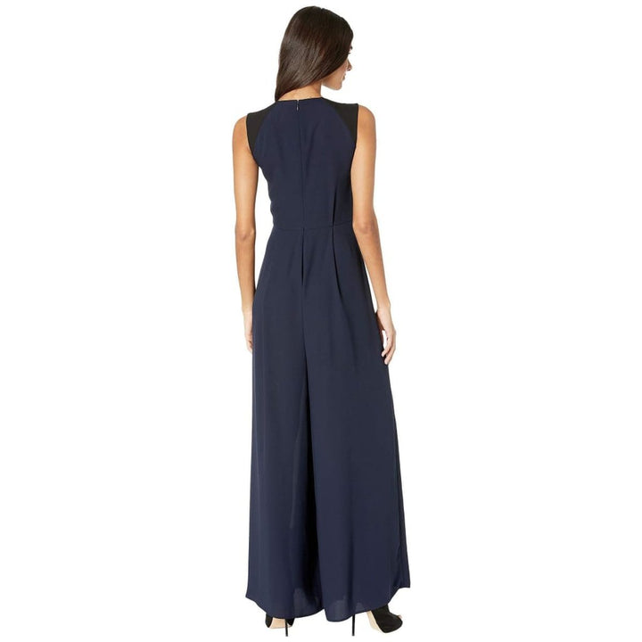 Colorblocked Faux Wrap Jumpsuit