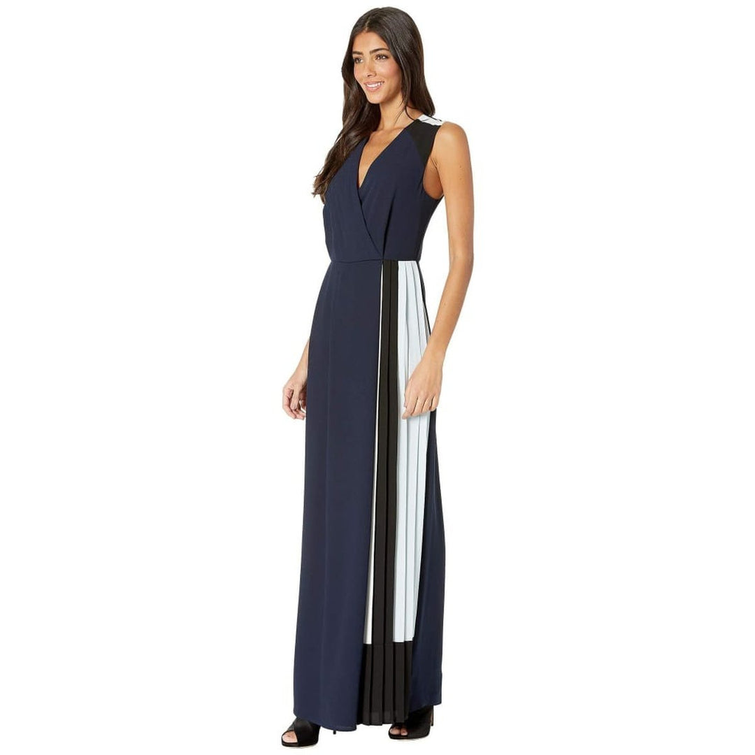 Colorblocked Faux Wrap Jumpsuit