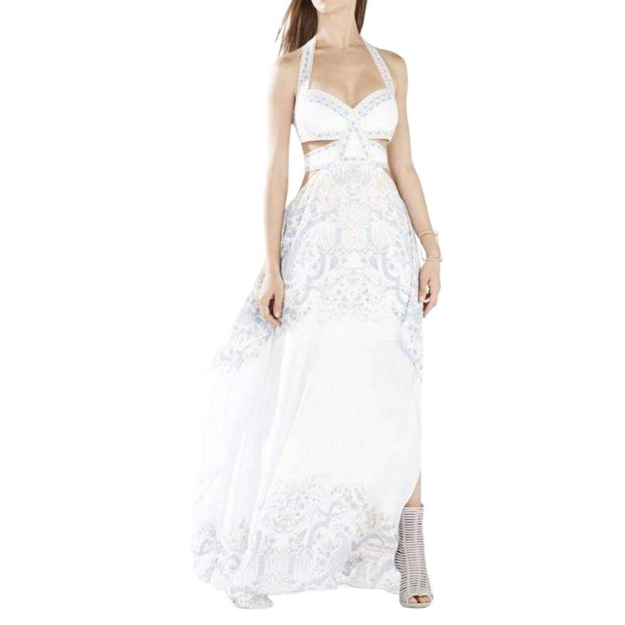 BCBGMAXAZRIA-Cutout Cascade Dress - Runway Catalog