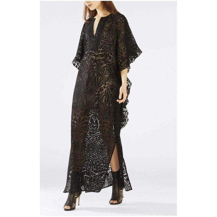Dameka Ruffled Long Kaftan Dress