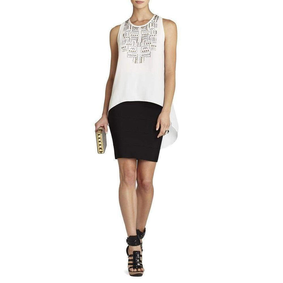 BCBGMAXAZRIA-Danna Sleeveless Embellished Top - Runway Catalog