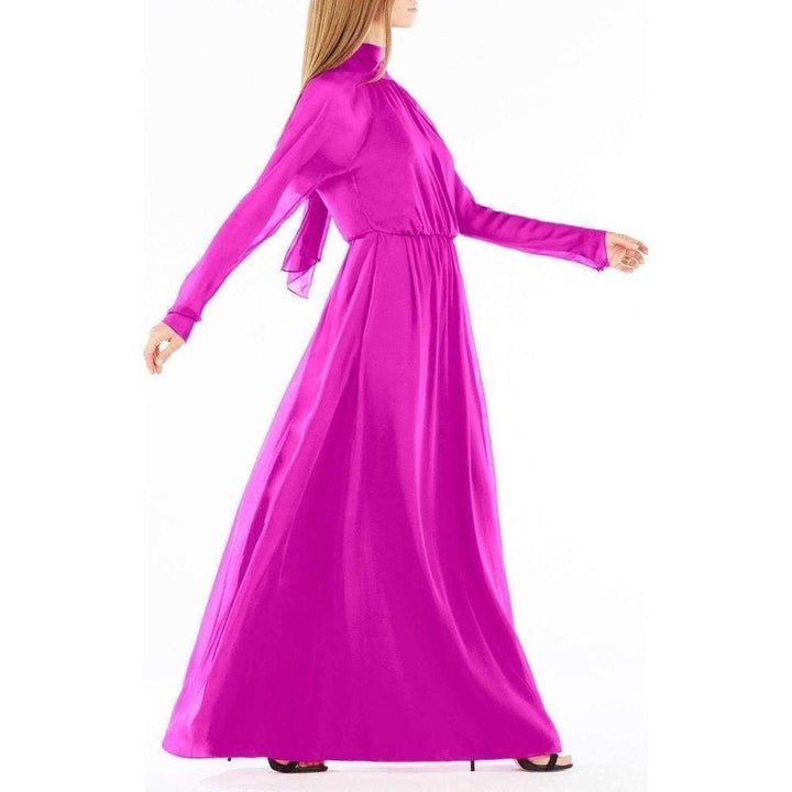 Darci Tie-Neck Silk Gown