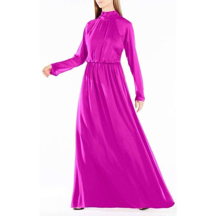 Darci Tie-Neck Silk Gown