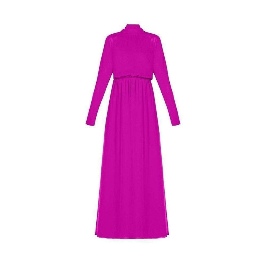 BCBGMAXAZRIA-Darci Tie-Neck Silk Gown - Runway Catalog