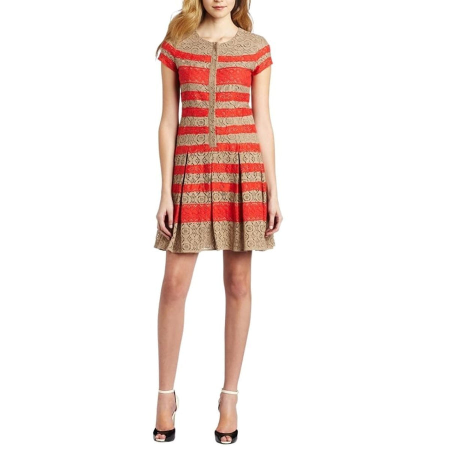 BCBGMAXAZRIA-Dasen Mixed Lace Shirt Dress - Runway Catalog