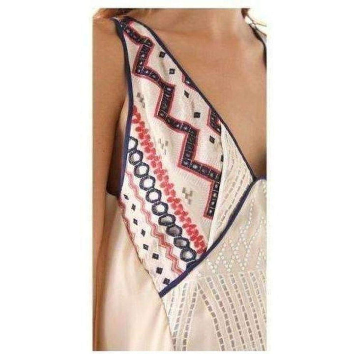 Dayanna Color Block Silk Dress