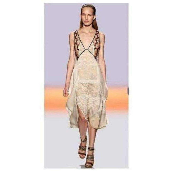 Dayanna Color Block Silk Dress