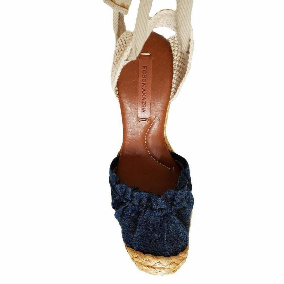 Denim Platform Wedge Sandal