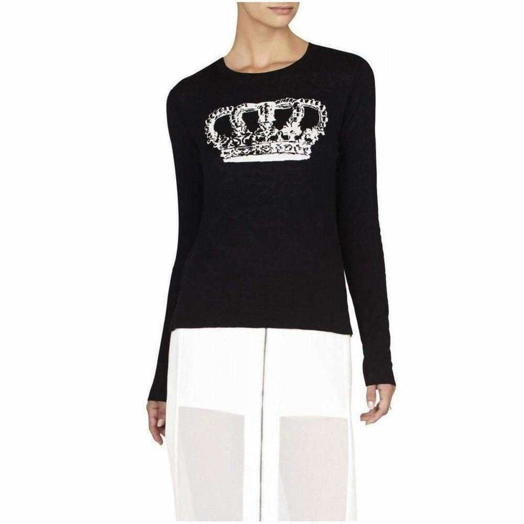 BCBGMAXAZRIA-Diane Reversible Crown Intarsia Top - Runway Catalog