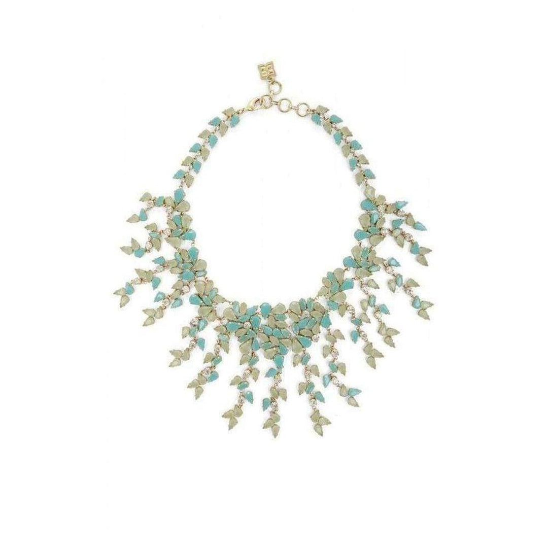 BCBGMAXAZRIA-Drape Leaf Stone Necklace - Runway Catalog