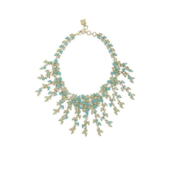 BCBGMAXAZRIA-Drape Leaf Stone Necklace - Runway Catalog
